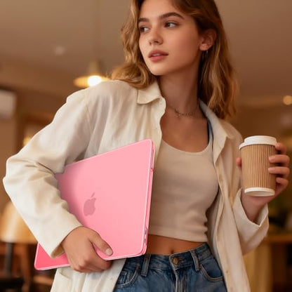 May Chen for MacBook Neo 13 inch Liquid Retina Display ((2026 Release A3404), Slim & Lightweight Protective Case with Screen Protector&Keyboard Cover&Dust Plug, Frosted Pink - color: Frosted Pink