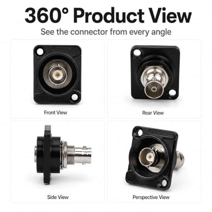 Toronce D R Series BNC Passthrough Panel-Mount Connector (BNC_5Pack) - size: BNC_5Pack