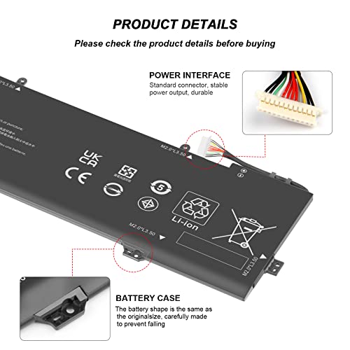TREE.NB Spare Battery for HP Spectre X360 15-BL002XX 15-BL001NG 15-BL075NR Z6K96EA Z6L01EA Z6L02EA 2PG91EA, Spectre X360 15T-BL00 2017 HSTNN-DB7R TPN-Q179 902401-2C1 902499-855 902499-856 KB06XLP - size: 12.76x4.06x0.2inch KB06XL