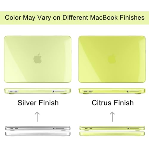 DONGKE Clear Case for MacBook Neo 13 Inch 2026 (Model A3404 | A18 Pro Chip) | Crystal Citrus Hard Shell Cover with Screen Protector & Keyboard Cover & 2 USB-C Adapters - color: Crystal Citrus
