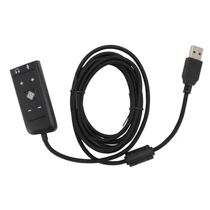 USB to 3.5mm Jack Audio Sound Card Adapter with Headphone and Microphone Jack for Cloud II PC,Laptop,Linux,Desktops, and More Device