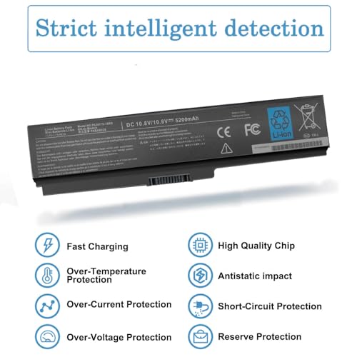 PA3817U-1BRS Battery for Toshiba Satellite P755 P745 L755 L755D L775 L775D | L745 L655 L675 L645 C655 C675 A655 M645 Series P745-S4320 L755-S5153 L655-S5097 L675D-S7104 PA3818u-1BRS PABAS228