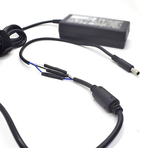 2Pack 1FT 4.5x3.0mm DC Bare Cord Power Pigtail Cable for Dell Laptop Repair | 4.5x3.0mm Small Pin Male, 3 Wire Open End Cable,0.3M Powe Adapter Cord for Dell Latitude XPS Inspiron Power Supply DIY Cable - size: 4.5x3.0mm Male
