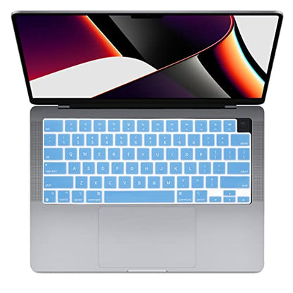Se7enline Compatible with MacBook Keyboard Cover Skin for Mac Neo & Air 13/15 & Pro 14/16 inch (M5 M4 M3 M2 M1 A18 Pro) 2026/2025/2024/2023/2022/201 Silicone Waterproof Dustproof Durable,Aqua Blue - color: Aqua Blue