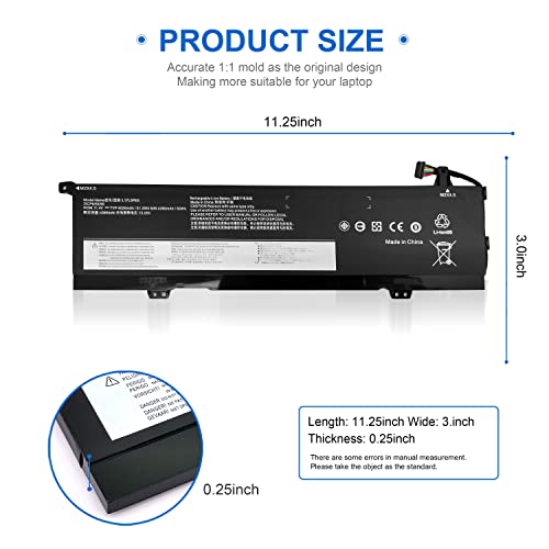 L17C3PE0 Battery for Lenovo Yoga 730 15 730-15IKB 730-151KB 730-15lKB 730-15IWL 730-151WL 730-15lWL Laptop Replacement L17L3PE0 5B10Q39196 5B10Q39197 11.25V 51.5W 4587mAh 3-Cell