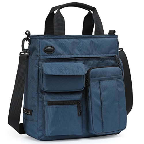IX INOXTO Mens Messenger Bag Laptop Shoulder Bag Computer Work Office Bag Waterproof Briefcases for Travel Work - color: Blue