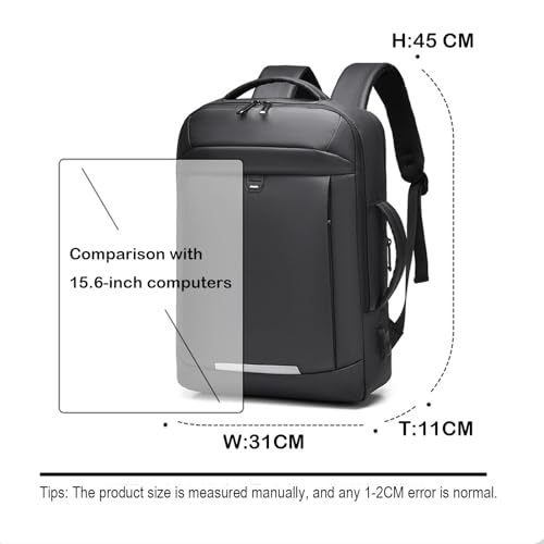 Business Backpack For Men And Women 16 Inch, Waterproof Travel Laptop Backpack With USB Charger Port, Lightweight Work Computer Bag,College Laptop Backpacks,Black