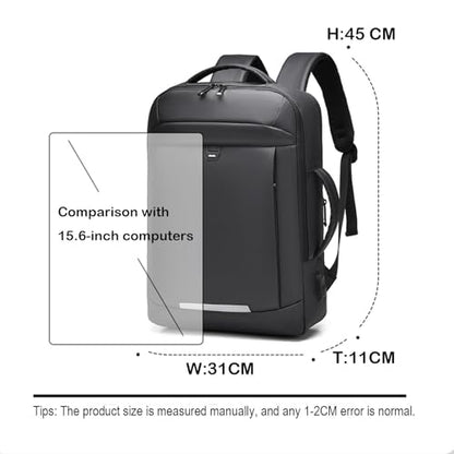 Business Backpack For Men And Women 16 Inch, Waterproof Travel Laptop Backpack With USB Charger Port, Lightweight Work Computer Bag,College Laptop Backpacks,Black