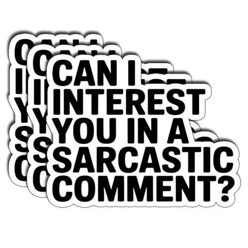 (3Pcs) Can I Interest You in A Sarcastic Comment Sticker Funny Quote Vinyl Waterproof Decal for Laptop Tumbler Notebook Journal Humor Stickers Gifts for Adults Coworkers Friends Size 2.4" x 3" - color: Can I Interest You in a Sarcastic Comment?