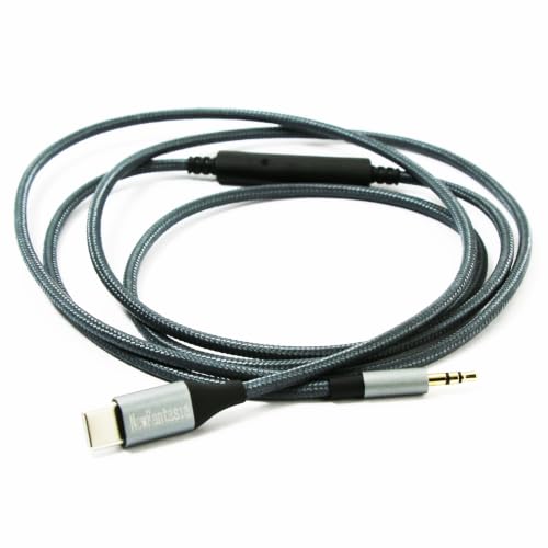 NewFantasia USB C to 3.5mm Audio Cable Compatible with Skullcandy Hesh Crusher Headphone, Remote Volume Mic Compatible with iPhone 17/ Air /16/15/iPad