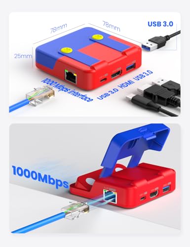 Switch Dock Portable TV Docking Station for Switch 2 | Foldable 4K HDMI, Ethernet Port, USB 3.0, 100W PD Charging Port
