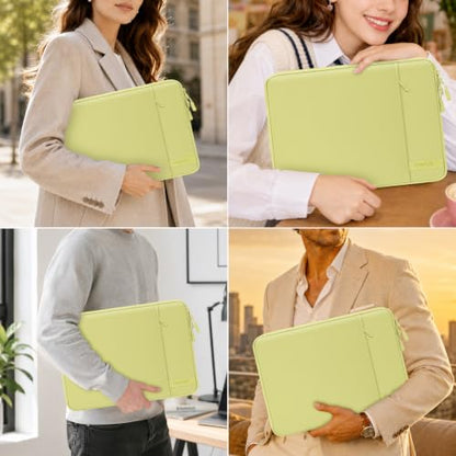 MOSISO Laptop Sleeve Compatible with MacBook Neo 13/Air 13.3 13.6/Pro 13 | 360 Degree Protective Portable Water Resistant Laptop Carrying Case Computer Bag with Vertical Pocket&Small Case, Citrus - color: Citrus, size: 13 inch