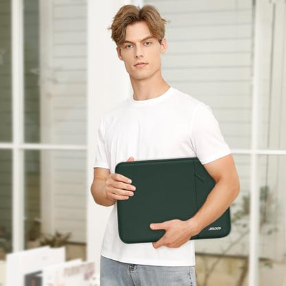 MOSISO Laptop Case 12.3 inch, 11-11.6 inch Laptop Sleeve Bag with Pocket | Compatible with MacBook Air 11.6, Acer HP Dell Lenovo Samsung, Surface Pro, Polyester Vertical Computer Bag, Midnight Green - color: Midnight Green, size: 12.3 inch
