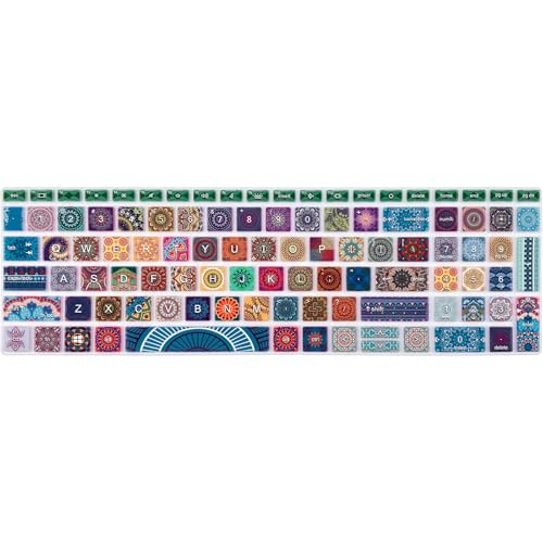 Keyboard Cover for 15.6" HP ProBook 450 G8 G9 G10 / ProBook 455 G8 G9 G10 /ProBook 650 G8/HP Zbook Power G8 G9, Cute Keyboard Skin, Bohemian - color: Bohemian