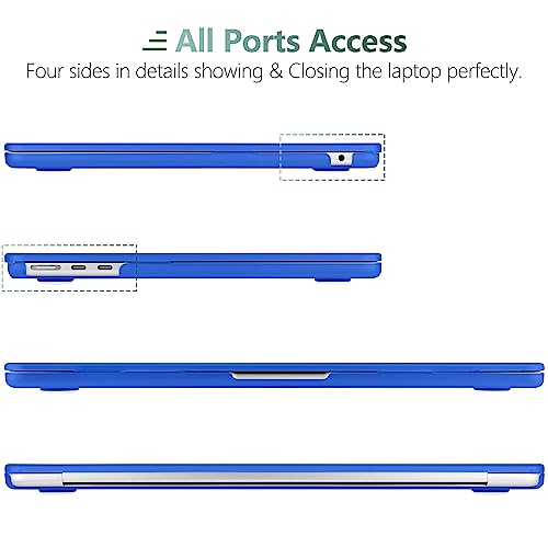 for MacBook Air 15 Inch Case M5 M4 M3 M2 (2026-2023) A3448 A3241 A3114 A2941, Protective Hard Shell Cover Compatible with Touch ID & Liquid Retina Display - Matte Deep Blue - color: Matte Deep Blue