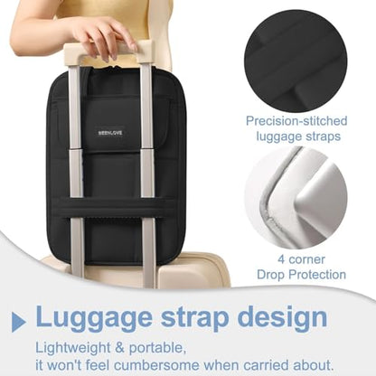 Laptop Bag 13-14 Inch, 360° Protective Puffy Laptop Sleeve, Laptop Case Compatible with MacBook Air 13.6 M5 M4 M3 M2 M1/Neo/Pro 13/14,HP Dell ASUS Lenovo, Black | 14.37"x10.24"x1.38" - color: Black