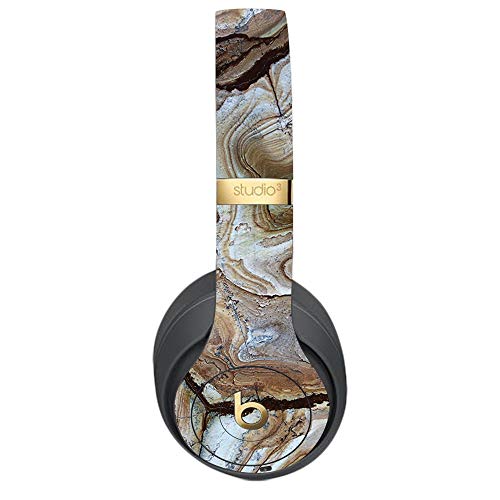 MightySkins Skin Compatible with Beats Studio 3 Wireless - Brown Marble | Protective, Durable, and Unique Vinyl Decal wrap Cover | Easy to Apply, Remove, and Change Styles | Made in The USA - color: Brown Marble