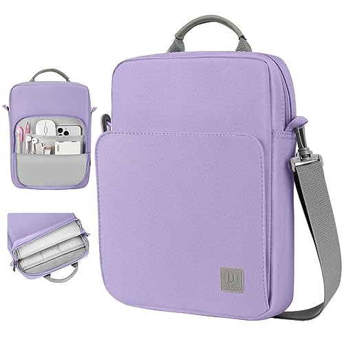 Dadanism 9-11 Inch Tablet Sleeve Bag Carrying Case with Shoulder Strap | Fits iPad (A16) 11", iPad 10th Gen 10.9", iPad Air M4/Pro M5 11", iPad 9/8/7th 10.2", Galaxy Tab A11+ Plus 11", Grey Purple - color: Grey Purple, size: 9-11 Inch