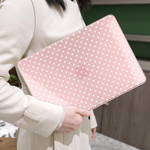 MEEgoodo Printed Case for New MacBook Neo 13 Case inch 2026 Release Model A3404, Laptop Hard Shell with Keyboard Cover & Screen Protector & USB-C Adapter, Blush & White Polka Dots - color: Blush & White Polka Dots