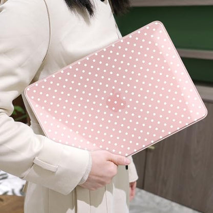MEEgoodo Printed Case for New MacBook Neo 13 Case inch 2026 Release Model A3404, Laptop Hard Shell with Keyboard Cover & Screen Protector & USB-C Adapter, Blush & White Polka Dots - color: Blush & White Polka Dots