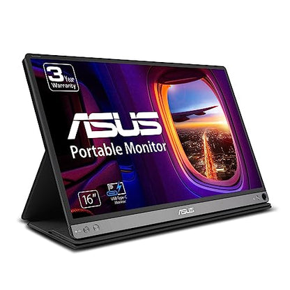 ASUS ZenScreen MB16AC 15.6 Inch 1080p USB-C Portable Monitor | USB-C, Eye Care, Auto-Rotate, Foldable Smart Case, Laptop Screen Extender, Travel Display for MacBook and PC - style: 16" Smart Cover