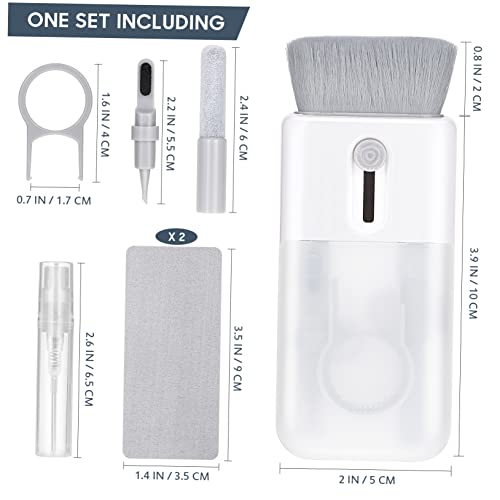 NUOBESTY 2sets Electronic Cleaning Tools Kit Cleaning Brush Pen Wiper Key Cap Buckle Spray Bottle for Headphones Keyboards Laptops and Phones
