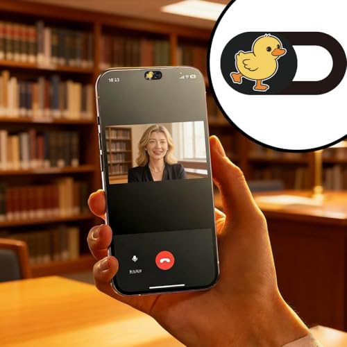 6Pcs 6 Styles Duck Cute Laptop Camera Cover Privacy Guard Accessories, 0.04 Inch Ultra Thin Webcam Cover Slide Protector Blocker for Desktop Computer Tablet Notebook Mini PC Office Use - color: Duck