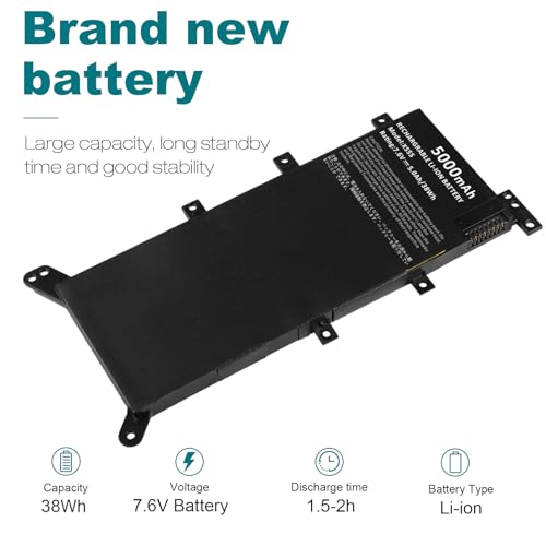 Fancy Buying C21N1347 Laptop Battery Replacement for Asus X555 X555L X555LA X555LD X555LN A555L K555L Y583LD W519LD K555LD K555LA R556L VM590L Series 2ICP4/63/134 [7.6V/5000mAh/38Wh] - size: 7.94*3.96*0.24inch X555