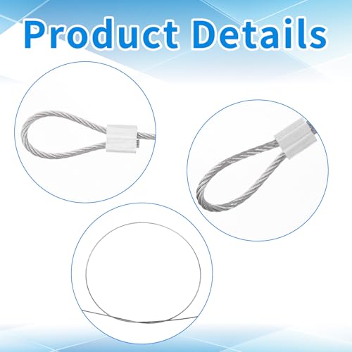 120CM/3.9ft 2mm Outdoor Travel Security Cable Lock, 4 Pack Stainless Steel Security Cable with Double Loop Lightweight Braided Steel Coated Safety Luggage Lock for Action Cameras