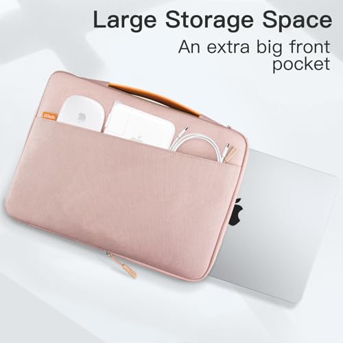 JETech Laptop Sleeve for MacBook Neo (A18 Pro), 13-14Inch MacBook Air/Pro (M1-M5, 2020-2026), Waterproof Bag with Portable Handle and Pocket, Compatible with 13-13.6 Inch Notebook (Rose Gold) | For MacBook Neo A18 Pro, 13-14 inch MacBook Air/Pro (M5-M1, 2