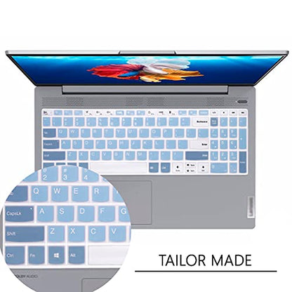 Keyboard Cover for Lenovo Yoga 7i 15.6" 16", IdeaPad 3/ 3i 15.6 17.3, IdeaPad 5/ 5i 15.6 17.3, IdeaPad Flex 5/Flex 5 15.6, Yoga Slim 7 15, IdeaPad Slim 7 15.6, ThinkBook 15/15P G2 G3 G4（Ocean） - color: Mysteryo Focean