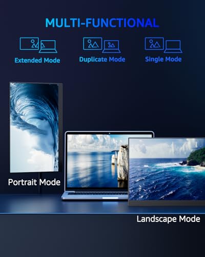 Yodoit 4K Portable Monitor, 16" 3840×2400 UHD IPS Travel Screen 1200nit Sunlight-Readable with 145% sRGB, 2000:1 Contrast for Photo Editing Outdoor Work Compatible with Laptop PC Mac PS5 Black - size: 16 inch 4K 1200 nit