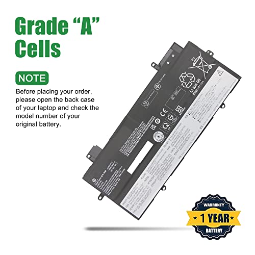 L20M4P71 SB10T83216 5B10W13973 Laptop Battery Replacement for Lenovo ThinkPad X1 Carbon 9th 10th 11th Gen X1 Yoga 6th 7th 8th Gen Series L20C4P71 SB10T83217 L20D4P71 L20L4P71 15.44V 57Wh - size: 13.5*5.3*1.3inch L20M4P71