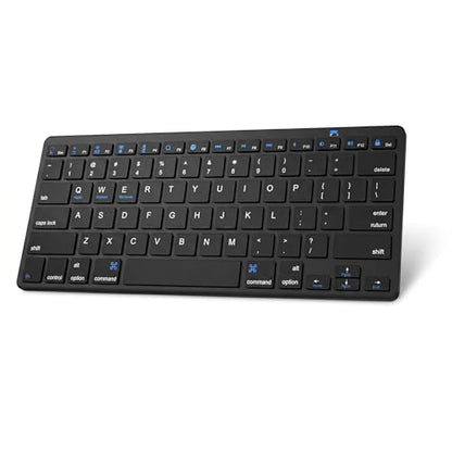 Multi-Device Bluetooth Keyboard for Mac, iPad, iPhone & Windows - Wireless for iPad Pro 12.9/11, Air, Mini, MacBook, Surface, Android Tablet - Switch 3 Devices, Auto-Reconnect, Black - color: Black