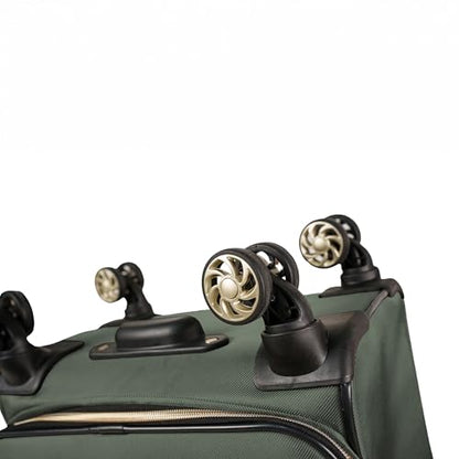 Kenneth Cole REACTION Chelsea Chevron Quilted Luggage, Olive, 24-Inch Checked - color: Olive, size: 24-Inch Checked