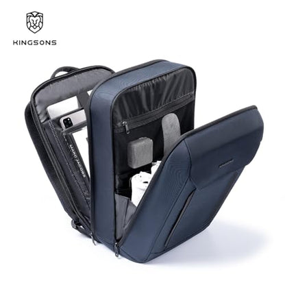 Kingsons 15.6 Inch Laptop Compartment Backpack for Men,Waterproof Slim Durable Business Backpack for Work，Travel (KS25054-Dark Blue-US-1) - color: Ks25054-dark Blue-us-1