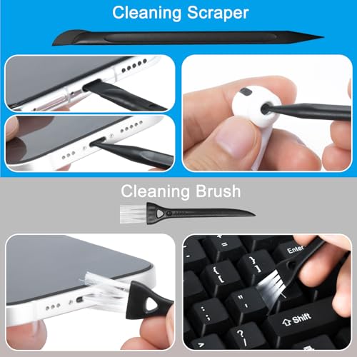 walrfid 2Pcs Laptop Cleaner, Computer Screen Cleaner Spray and Wipe, Electronics Laptop Cleaning Kit for iPad, iPhone, Cellphone, Monitor, MacBook Pro, Car Display, Tablet, TV, Kindle, Black Cream - color: Black, Cream