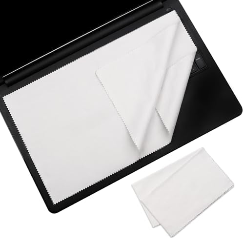2 Pack Microfiber Liner Cleaning Cloth for 15 15.6 16" HP/DELL/Lenovo/ASUS/Acer/Samsung/MSI/LG, etc with 15-16 inch laptops with Numeric keypad Keyboard Cloth