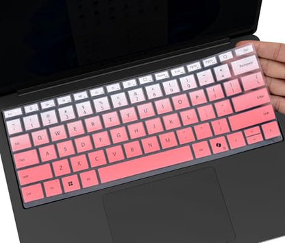 Keyboard Cover for 2026 2024 Microsoft Surface Laptop 8/7(7th Edition) 13.8 & 15 inch, Surface Laptop Accessories Ultra Thin Keyboard Protective Skin -Ombre Pink - color: Ombre Pink