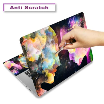 Laptop Decal Sticker Skin Cover, 11.6”12" 13" 13.3" 14" 15" 15.4" 15.6 inch Universal Laptop Netbook Vinyl Skin Sticker Cover Art Notebook PC Reusable Protector (2 Wrist Pad Included), Lover - color: Lover