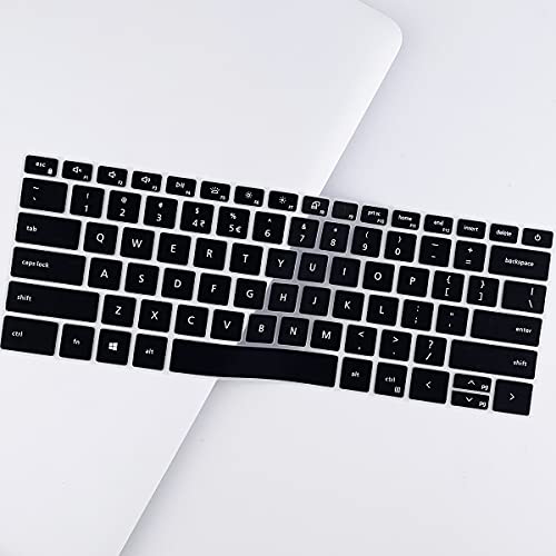 Keyboard Cover for Dell Inspiron 14 5410 5415 5418 5420 5425 5430 7415 7420 7425 7430 7435, Dell Inspiron 16 5620 5625 5630 7620 7630, Inspiron 13 5310, Latitude 3320 3420 Keyboard Skin -Black - color: Black