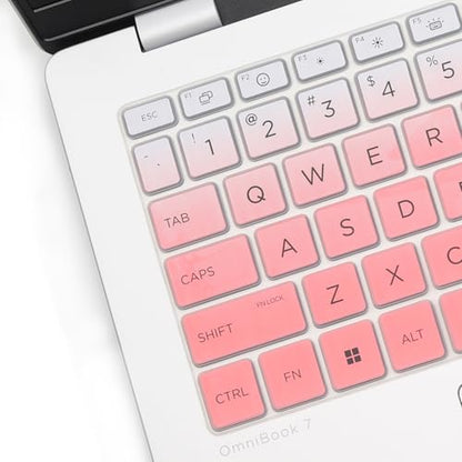 Keyboard Cover for 2026 2025 HP OmniBook 5 14 inch & OmniBook 7 14", OmniBook 5/7 14-fp0057nr 14-he0017nr 14t-hh000 14t-hk000 14z-hm000 14z-hn000 14-kf0712nr 14t-km000 14-fr0017nr 14-fs0000 14t-hg000 - color: Ombrepink