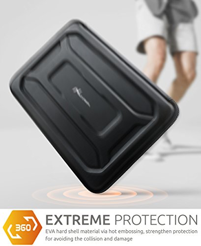 360° Protective Laptop Sleeve for 13-inch MacBook Air M2/A2681 M1/A2337 2018-2022, MacBook Pro M2/A2686 M1/A2338 2016-2022, Water-Resistant Case for 12.9 iPad Pro 6th/5th/4th/3rd Gen, Black - size: 13-inch for New MacBook Air & Pro