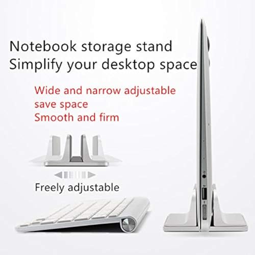 Vertical Adjustable Laptop Stand, Adjustable Laptop Stand Desktop Stand, Adjustable Base Size Compatible for Lenovo/Dell/ASUS Gaming Laptop (up to 17.3 inches) - color: Silver2