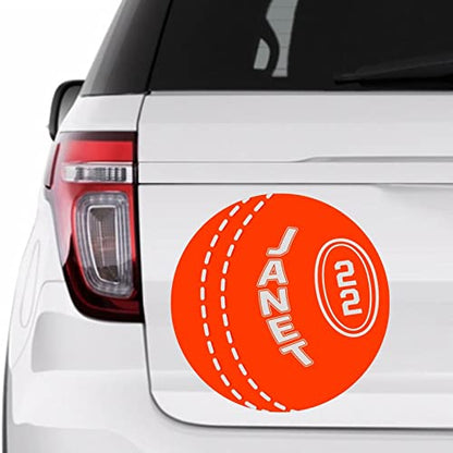 Personalized Cricket Sticker, Cricket Vinly Decal for Cars Laptops, Windows, Walls, Fridge, Toilet and More - Sport Theme Stickers 15in