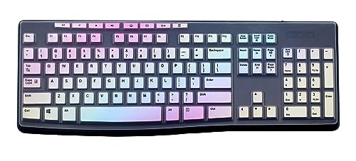 Ultra Thin Desktop PC Silicone Keyboard Cover Skin Protector Compatible for Logitech MK295 MK275 MK270 Wireless Keyboard, Logitech K200 K260 K270 MK200 MK260 Keyboard - Colorful - color: Colorful
