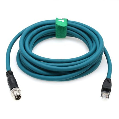 Ethernet Cable for Basler Cognex Keyence Datalogic Microscan Sick Machine Vision Sensor Network Industrial Switch, M12 8-Pin X-Coded to RJ45, CAT7 High-Speed, 40m - size: 40 meter