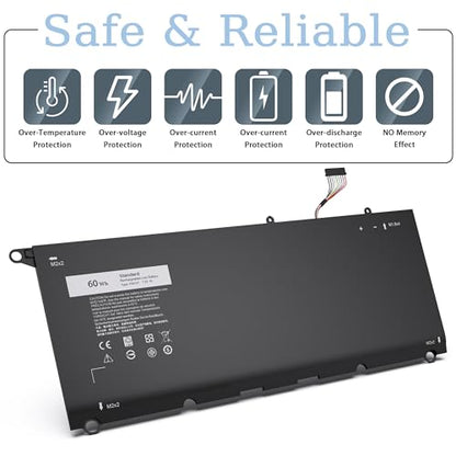 PW23Y Laptop Battery Replacement for Dell XPS 13 9360 13-9360-D1605G 13-9360-D1605T 13-9360-D1609 13-9360-D1609G 13-9360-D1705G 13-9360-D1805T P54G002 Series P/N TP1GT RNP72 0RNP72 0TP1GT - size: 10.14*4.07*0.2inch PW23Y
