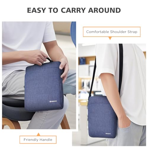 NIDOO 10 inch Laptop Sleeve Carrying Bag Shoulder Case for 10.9" 11" iPad Air M3 M2/ 11" iPad Pro 2025/10.9" 10.2" 11 inch iPad/ 10.5" Samsung Galaxy Tab A8 S8 / 10.4" HUAWEI / 10.6" Lenovo Handle - color: Blue, size: 10-11 inch Tablet