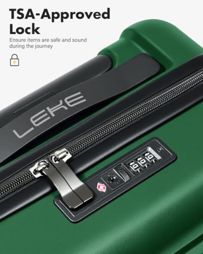 Lekesky 16 Inch Underseat Carry On Luggage Airline Approved, Green | Durable ABS, Small Underseat Carry-on Luggage with TSA Lock Spinner Wheels, Personal Item Luggage Removable Wheels for Travel - color: Green, size: 16 Inch
